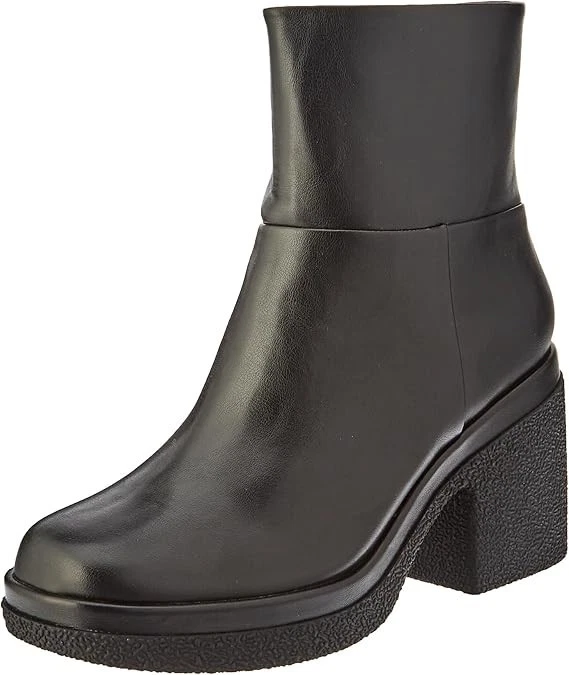 Amazon Essentials Damen Stiefelette Schwarz Plateau Boot Blockabsatz Crepe