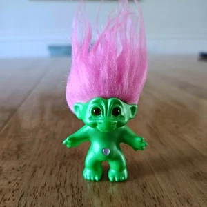 DAM Dark Horse Troll SHINY NEON GREEN Body w/ Pink HAIR - Picture 1 of 6