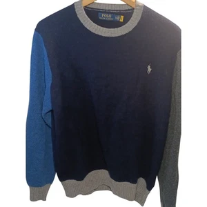 Polo Ralph Lauren Colorblock Wool Alpaca Crewneck Sweater Mens XL Extra Large - Picture 1 of 14