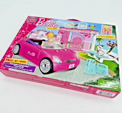 2012 Barbie Mega Bloks BUILD N STYLE CONVERTIBLE CAR 80223 NEW Complete - Image 1 of 4