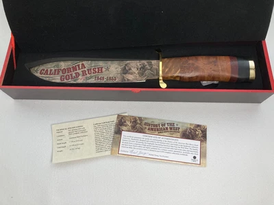 CUCHILLO BOWIE HISTORIA DEL OESTE AMERICANO CALIFORNIA GOLD RUSH CON CERTIFICADO DE AUTENTICIDAD Foto 1 de 4