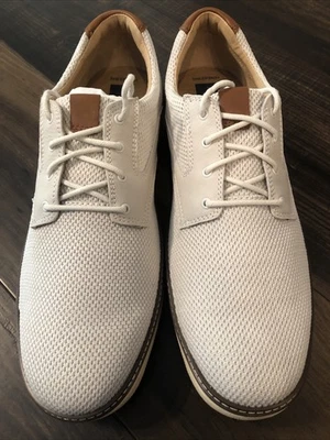 Johnston & Murphy McGuffey Oxford Men’s 14 Knit Lace Up Ivory Casual Sneakers - Image 1 of 4
