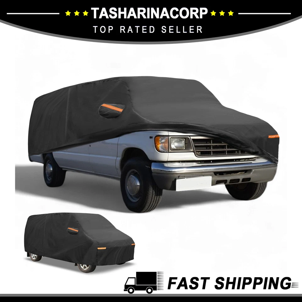 Автомобильный чехол всепогодный для Ford E-Series черный 190T-PU с левой молнией новый - Изображение 1 из 4