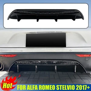 Gloss Black Rear Bumper Diffuser Lip Kit Fit For Alfa Romeo Stelvio 2017+ - Picture 1 of 6