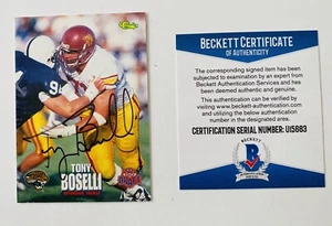 Tony Boselli Signed Autographed 1995 Classic Rookie Card #2 BAS Beckett Jaguars - Picture 1 of 1