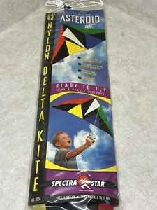Vintage Spectra Star Asteroid Kite 4.5' Nylon Delta Kite w/ 25' Tails 5034 - Picture 1 of 6