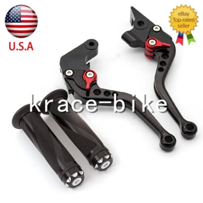 Empuñaduras cortas negras de embrague de freno CNC negras para Yamaha YZF R1 R1M R1S 2015-2021 Foto 1 de 4