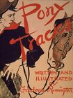 Vintage Pony Tracks Magazine Cover Poster by Frederic Remington Giclee Art Print