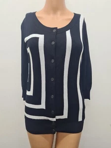 Women’s Principles Ben De Lisi Petite Black and White Buttoned Cardigan UK 8 - Picture 1 of 4
