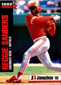 1992 Jimmy Dean Rookie Stars Reggie Sanders #5 Cincinnati Reds