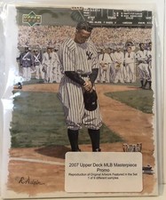 2007 UPPER DECK MASTERPIECES Promo Canvas  Lou Gehrig Yankees  8x10