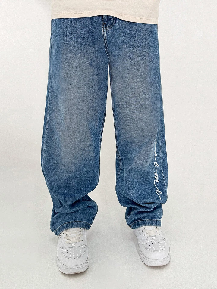DADA Supreme Baggy Jeans mit Logo Stickerei Denim Pants - Bild 1 von 1