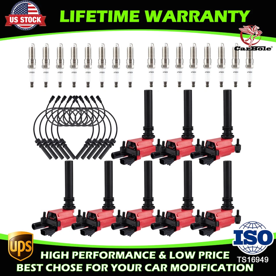 Bobina de encendido UF378 + bujía + juego de cables para Dodge Ram 1500 2500 2003-05 5,7 L V8 Foto 1 de 4