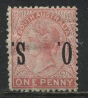 South Australia QV 1900 Official 1d carmine rose mint o.g. INVERTED OVERPRINT