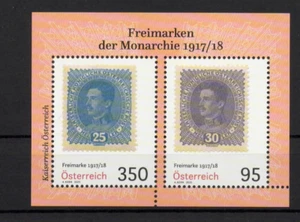2025 Österreich Freimarken 1917/18 Der letzte österreichische Kaiser Karl BLOCK - Picture 1 of 1