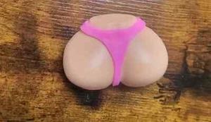 Butt Stress Ball with Thong Bikini PINK 3X4inch Liquid Filled - Picture 1 of 6