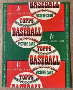 1954 Topps Baseball Wax Pack Wrappers 1 cent and 5 cent (Lot of 3) - Picture 1 of 3