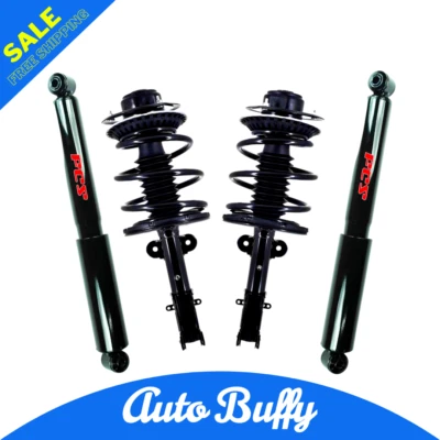 Комплект из 2 передних полных стоек и 2 задних амортизаторов FCS подходит для Dodge Caravan FWD 2001-2007 годов выпуска - Изображение 1 из 4