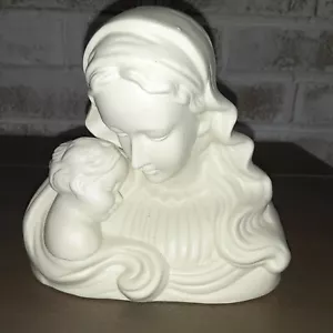 Statuina Beata Vergine Maria e Gesù Bambino Bisque - Foto 1 di 6