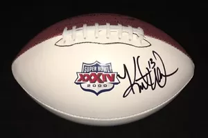 Rams #13 KURT WARNER Signed Autographed XXXIV Logo Football COA! SB CHAMPION!! - Picture 1 of 1