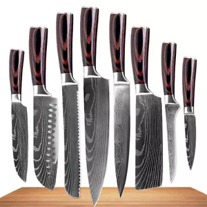 MDHAND HANDMADE FORGED CARBON STEEL CHEF KNIFE KITCHEN KNIVES CHEF SET - Picture 1 of 27