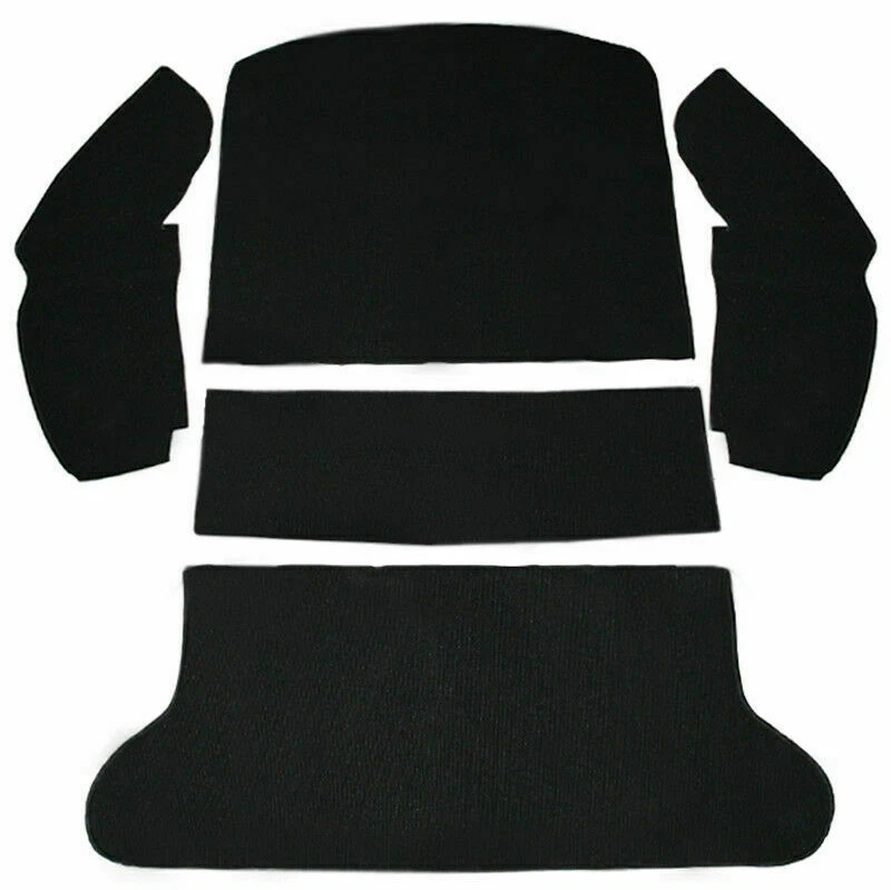 Kit de alfombra de pozo de carga trasero Empi 3915 negro 5 piezas VW Bug / Beetle 1965-1972 Foto 1 de 2