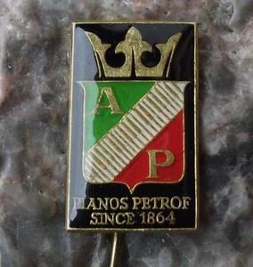 Vintage AP Antonin Petrof Pianos Czech Piano Makers Company Logo Pin Badge - Picture 1 of 2