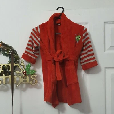 Bata de baño unisex de vellón naranja para niños 18-24 meses Mimi Club  Foto 1 de 4