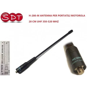 H-200-M ANTENNA 20CM UHF 350-520 MHZ PER PORTATILI MOTOROLA - Zdjęcie 1 z 1