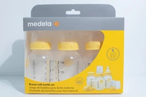 NEW Medela Breastmilk 5oz Bottles Set of 3 Clear Dishwasher Microwave Safe - Picture 1 of 6