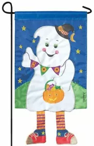 Crazy Legs Boo Ghost Doppelapplikation Gartenflagge - Bild 1 von 1
