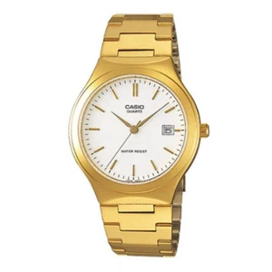Reloj para hombre Casio analógico esfera blanca pantalla fecha tono dorado MTP-1170N-7A - Imagen 1 de 1