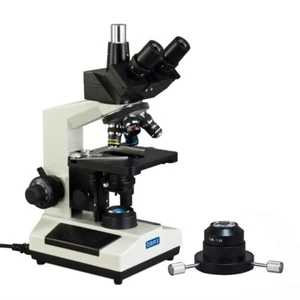 OMAX 40X-1600X Advanced Darkfield Trinocular Compound Replaceable LED Microscope - Picture 1 of 9