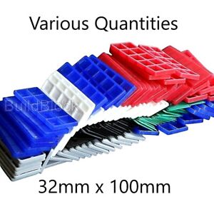 32mm Glazing Packers Floor Glass Shims Window Spacers Flat Plastic Frame Kitchen