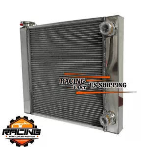Double Pass 22"x 19" Universal Aluminum Radiator For Chevy SBC 350 Performance - Picture 1 of 5