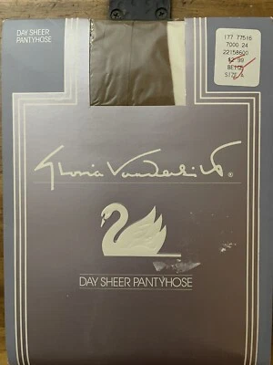 Nuevas Pantimedias De Colección Gloria Vanderbilt Daysheer Talla A Beige Hechas en EE. UU. Foto 1 de 4