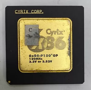 Cyrix 6x86-P150+GP 120MHz 3.3V Vintage Gold Processor / CPU - Fully Working - Picture 1 of 4