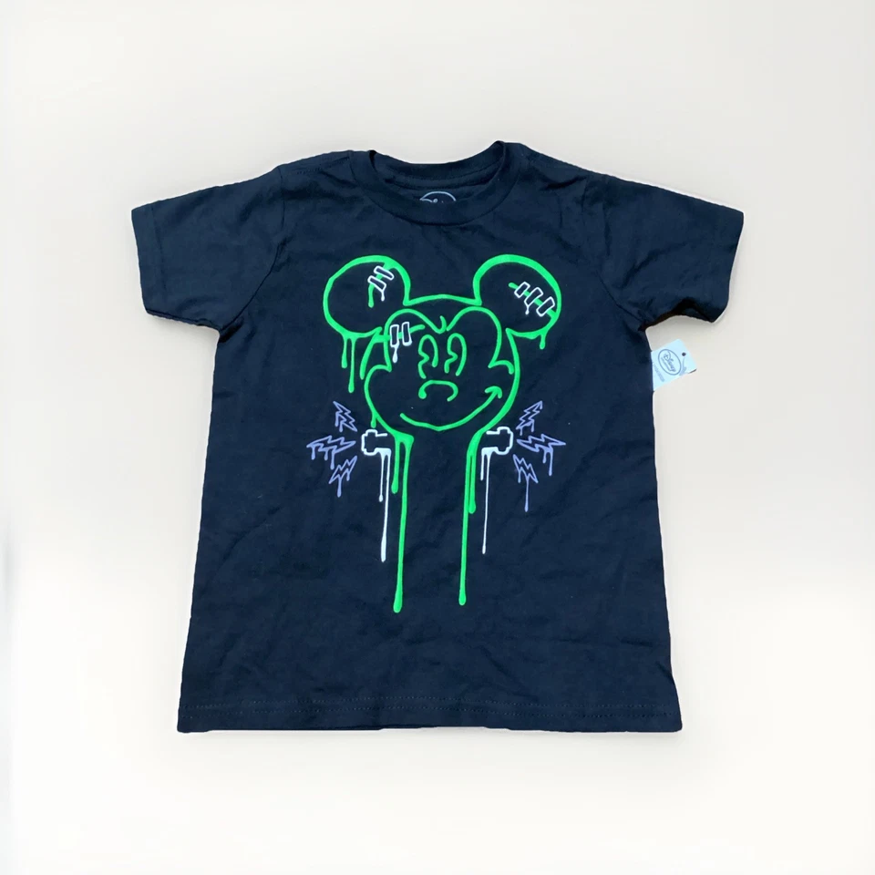 Camiseta Disney Mickey Mouse Niños Halloween Brilla en la Oscuridad Familia Talla XS 4 Foto 1 de 1