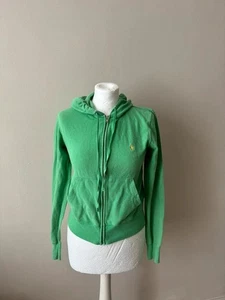 Ralph Lauren Green Zip-Up Hoodie – Size M – 100% Cotton - Picture 1 of 9