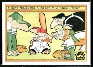 1976 Funky Sales Corp Funky Facts Béisbol #6 Lilliputians The Small Men - Imagen 1 de 2