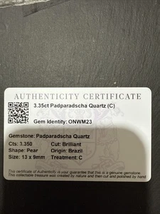 3.35ct Padparadscha Quartz Loose Gemstone - Picture 1 of 4