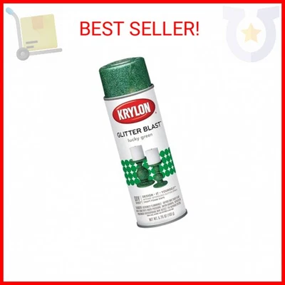 Krylon Glitter Blast Glitter Spray Paint For Craft Projects, Lucky Green Small C - Image 1 of 2