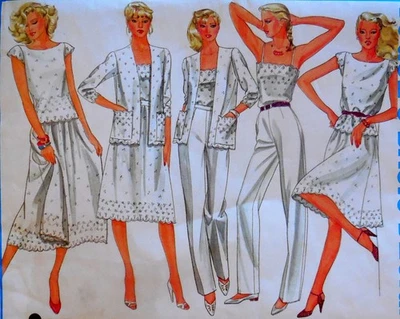 VTG VOGUE 2687 SEW PATTERN MISS CAMISOLE TOPS SKIRT PANTS JACKET SUMMER 12 UC/FF - Image 1 of 4