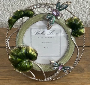 Dragon Fly Frame Enamel & Crystal for  3X3 Photos By Bella Lux - Picture 1 of 6