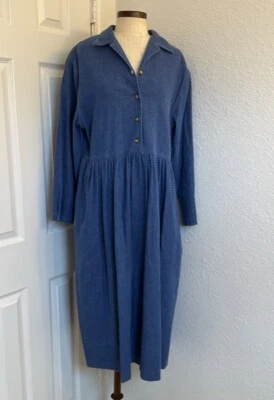 Vestido Lynda Smith Swann Modesto Denim Midi Talla 16 Usado  Foto 1 de 4