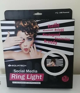 Social media Ring Light 10" LED Desktop Light With Phone Holder 3 Colour Modes - Picture 1 of 5