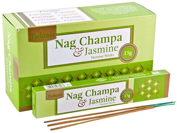 Tulasi Nag Champa  incense sticks | Jasmine | [6 Pack of 15 stick] 90 - Image 1 of 1
