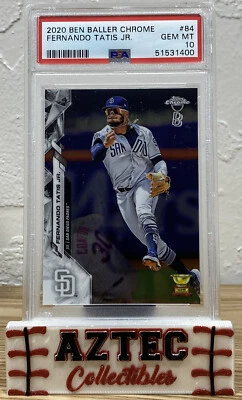 2020 Topps Chrome Ben Baller #84 Fernando Tatis Jr.- San Diego Padres- PSA 10! - Image 1 of 3