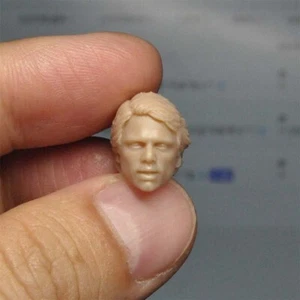 Unpainted 1/18th sky walker Luke Head Carved For 3.75in Male Action Figure Body - Picture 1 of 12