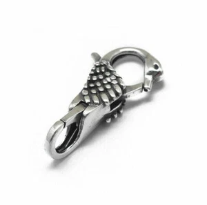 Swan - DOUBLE LOCK / Lobster clasp for bracelet - Solid 925 sterling silver - Picture 1 of 2